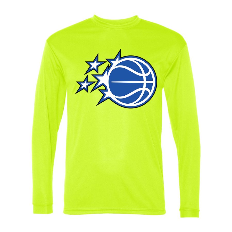 Men's Orlando Magic Polyester Long Sleeve T-Shirt - Safety Yellow