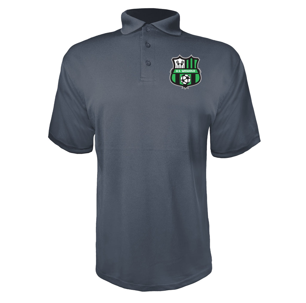 U.S. Sassuolo Charcoal polyester polo