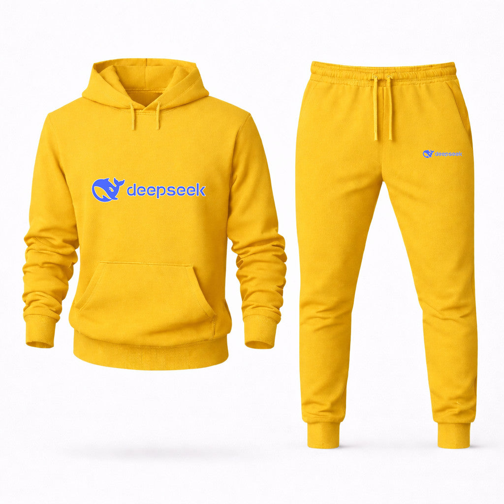 DeepSeek Hoodie and Joggers Set - Yellow