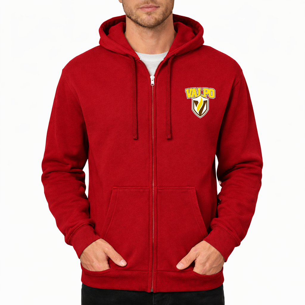 Men's Valparaiso Crusaders Zipper Hoodie - Red