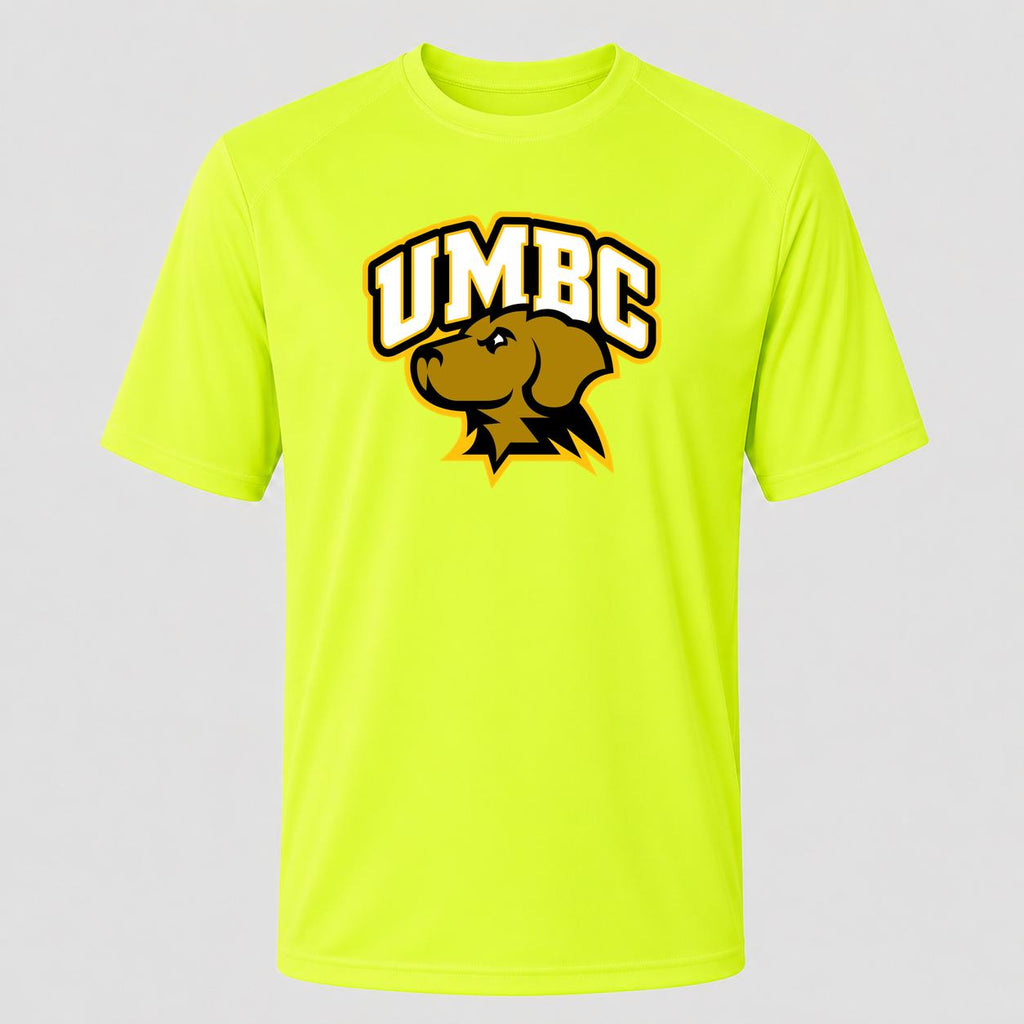 Men's UMBC Retrievers Performance T-Shirt - Safety Green