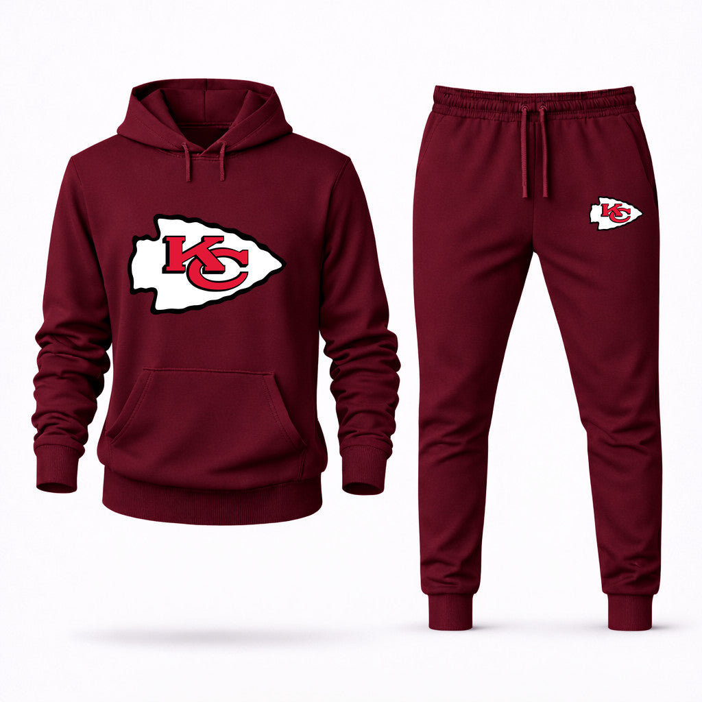 Kansas City Chiefs Hoodie and Joggers Set - Burgundy