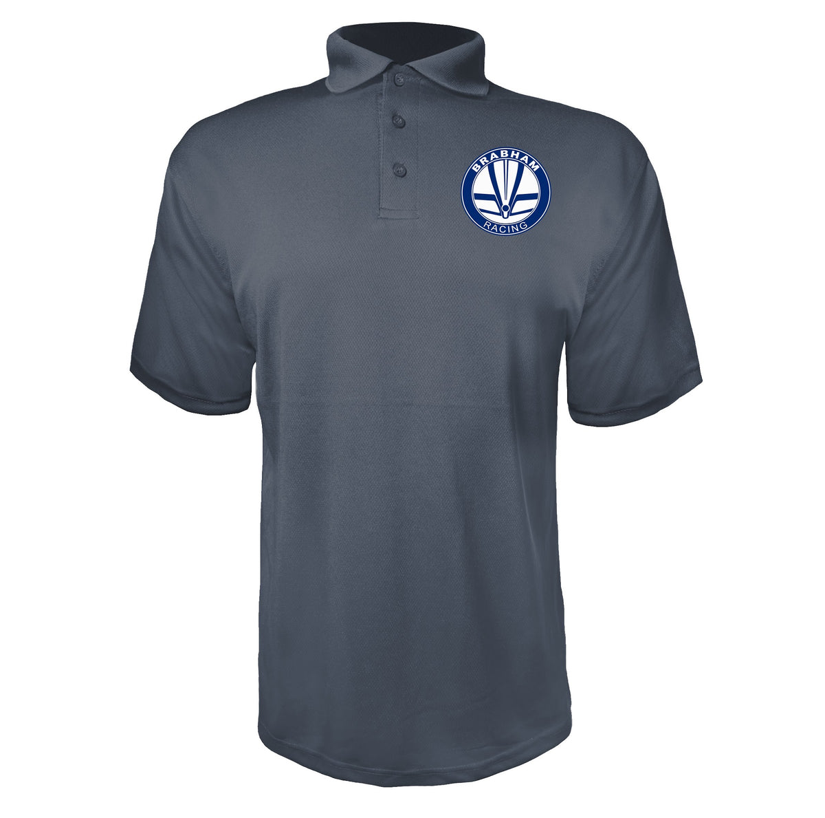 Brabham Racing Charcoal polyester polo