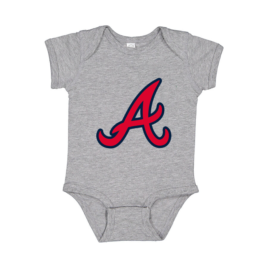 Atlanta Braves Baby Romper Onesie - Gray