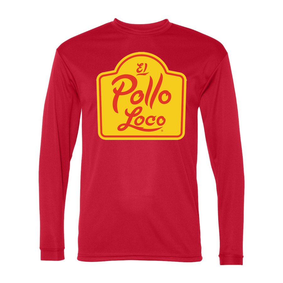 Men's El Pollo Loco Polyester Long Sleeve T-Shirt - Red