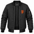 Men's San Francisco Giants Lightweight Bomber Jacket - Black