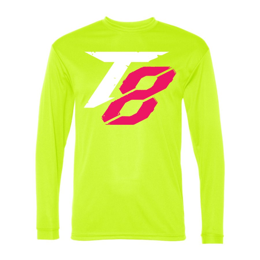 Men's Tekken 8 White Polyester Long Sleeve T-Shirt - Safety Yellow
