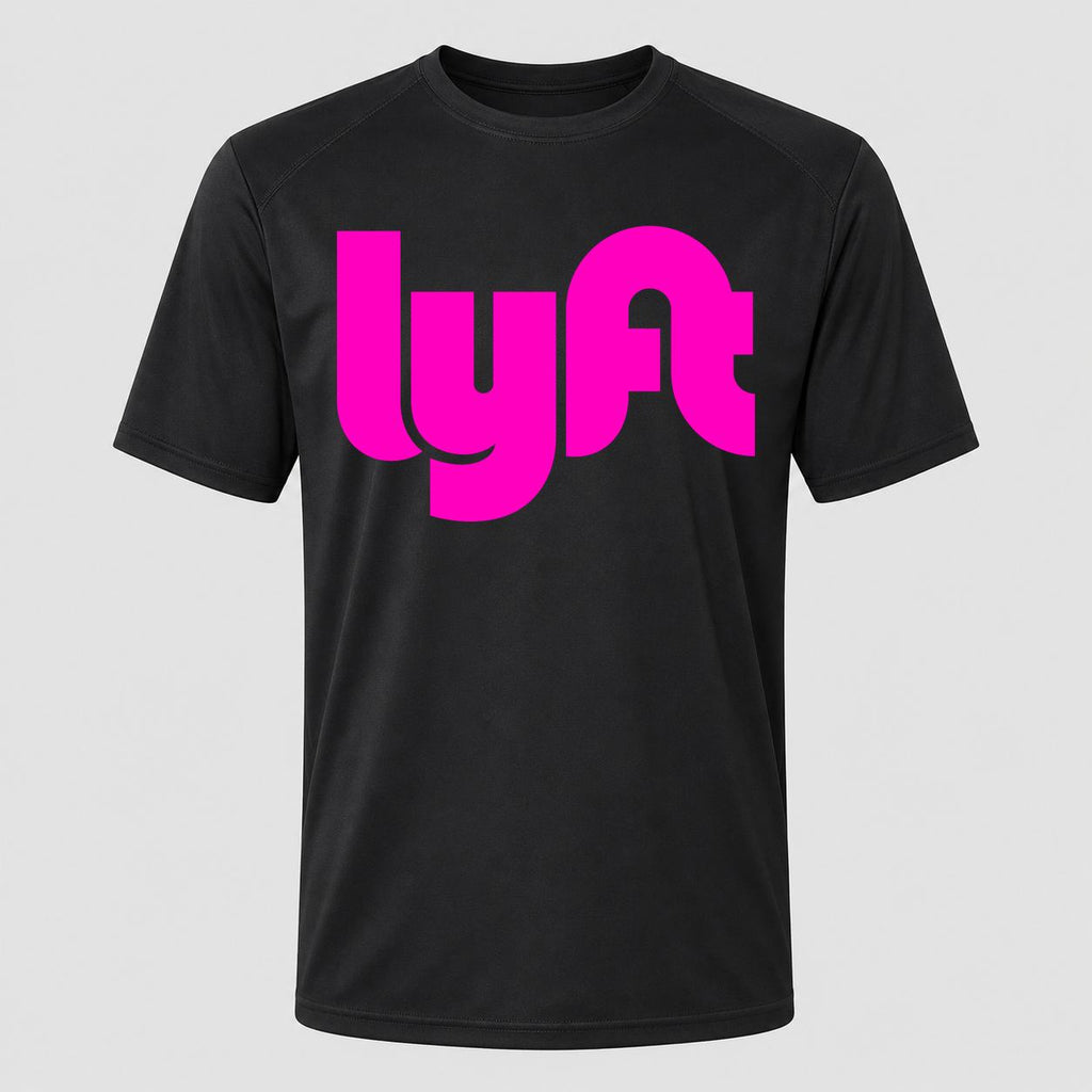 Men's Lyft Pink Performance T-Shirt - Black