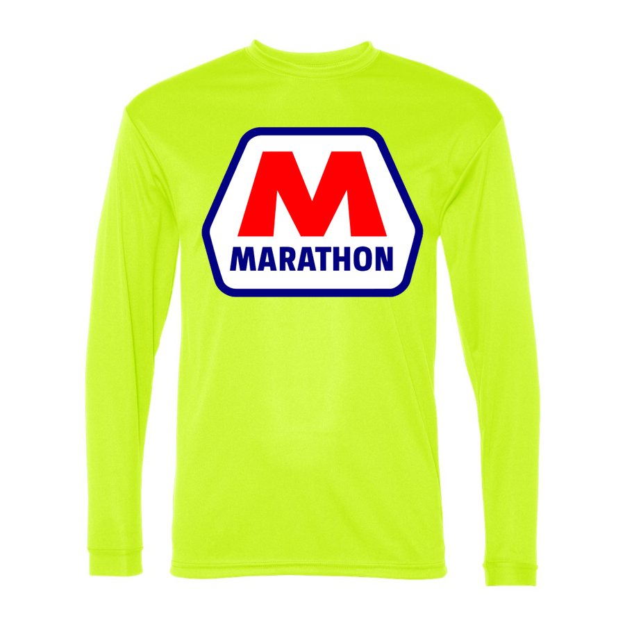 Men's Marathon Polyester Long Sleeve T-Shirt - Safety Yellow