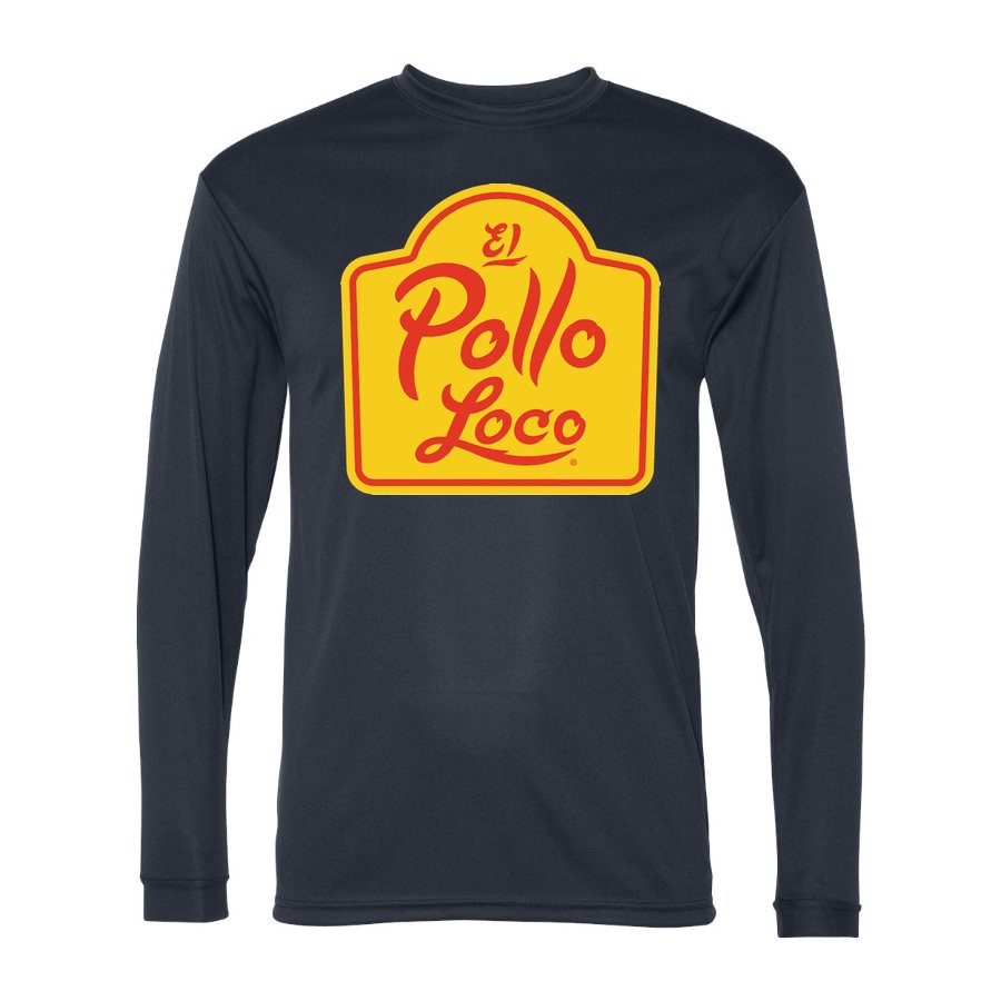 Men's El Pollo Loco Polyester Long Sleeve T-Shirt - Navy