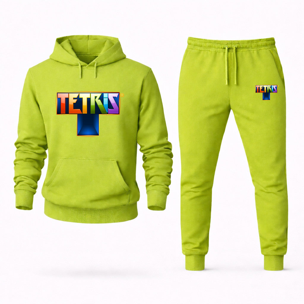 Tetris Hoodie and Joggers Set - Lime Green