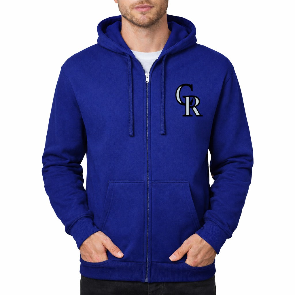 Men's Colorado Rockies Zipper Hoodie - Blue