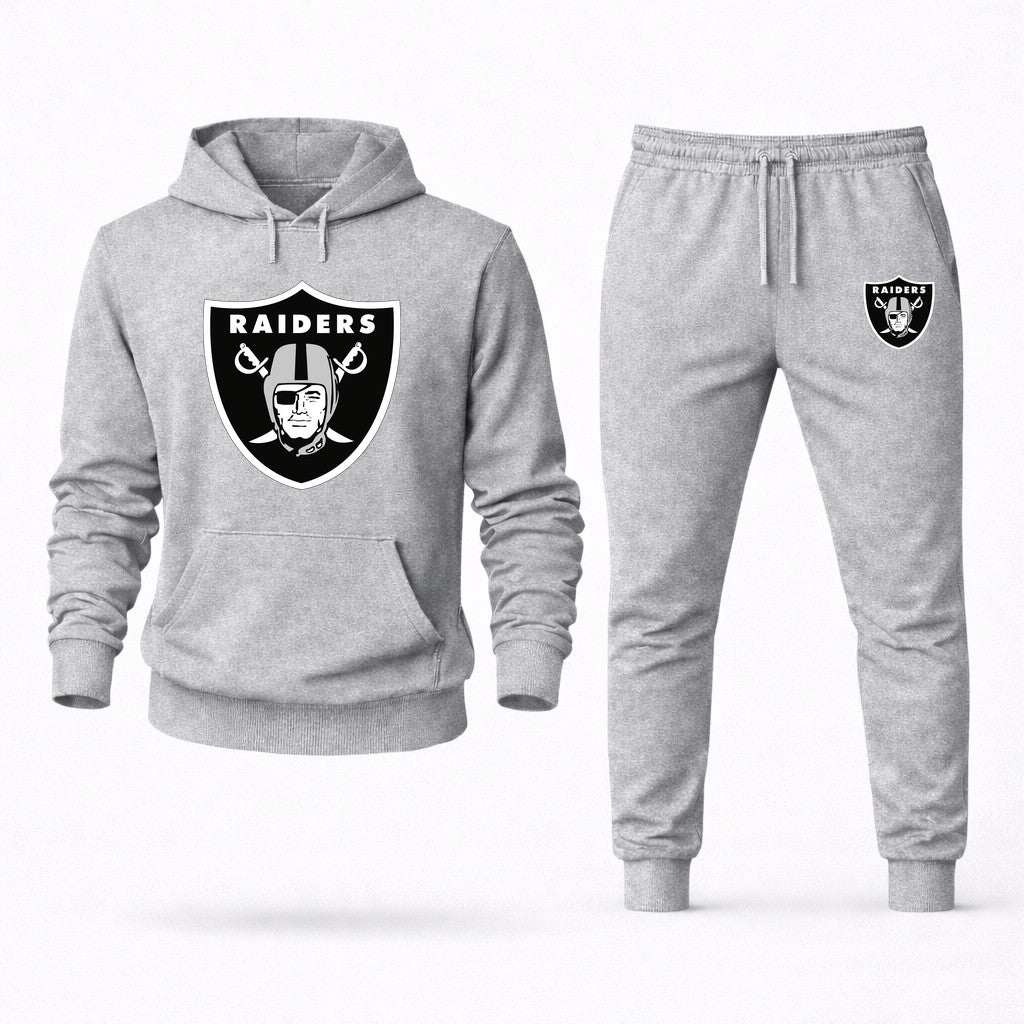 Las Vegas Raiders Hoodie and Joggers Set - Grey