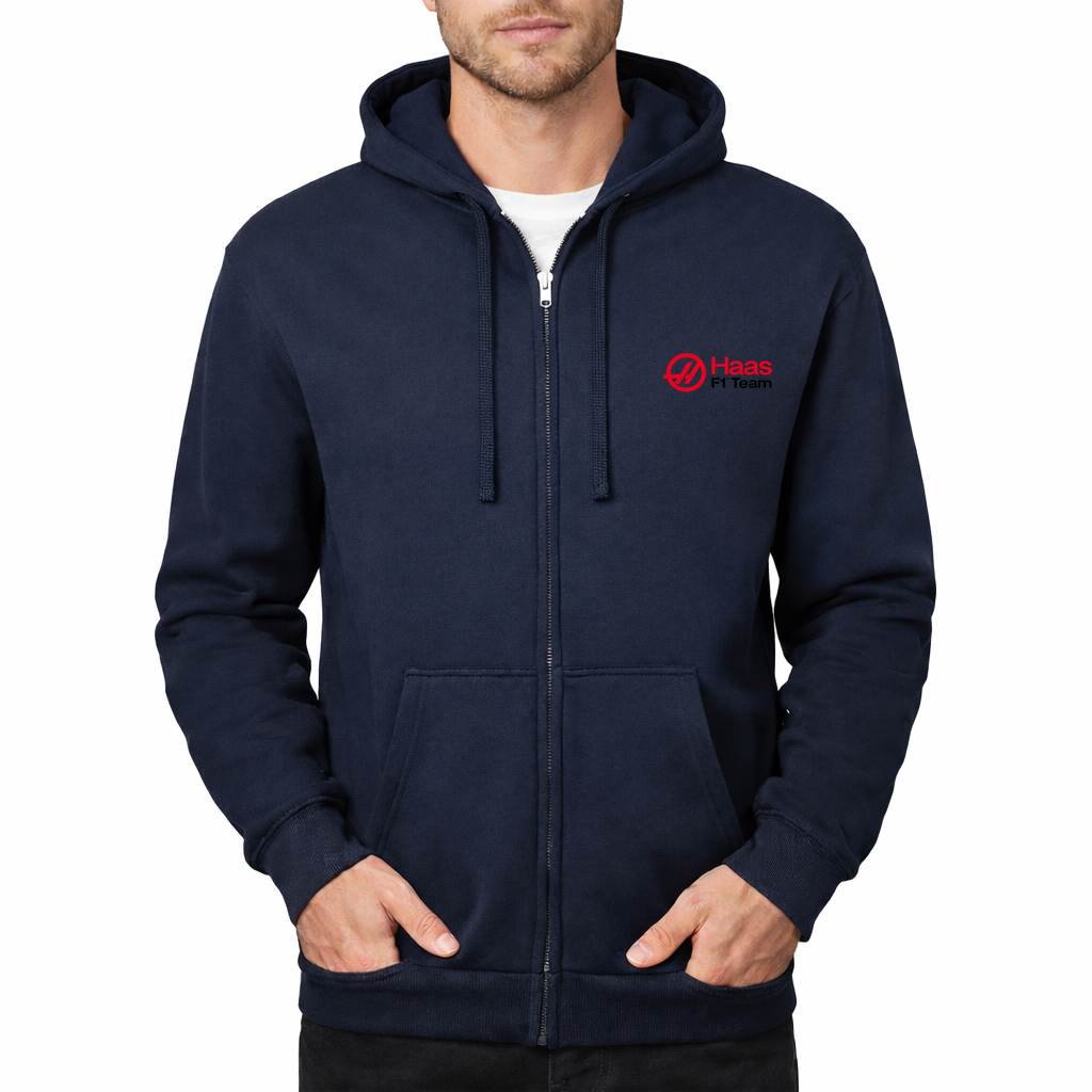 Men's Haas F1 Team Zipper Hoodie - Navy