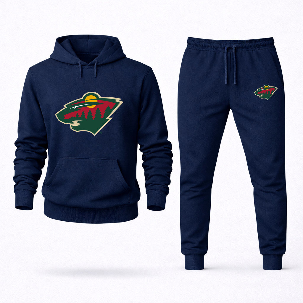 Minnesota Wild Hoodie and Joggers Set - Navy