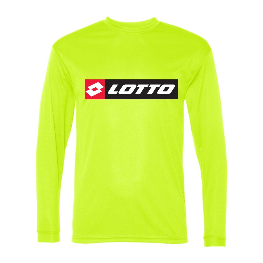 Men's Lotto Polyester Long Sleeve T-Shirt - Safety Yellow