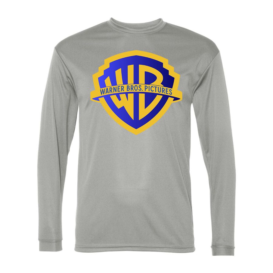 Men's Warner Bros Polyester Long Sleeve T-Shirt - Silver