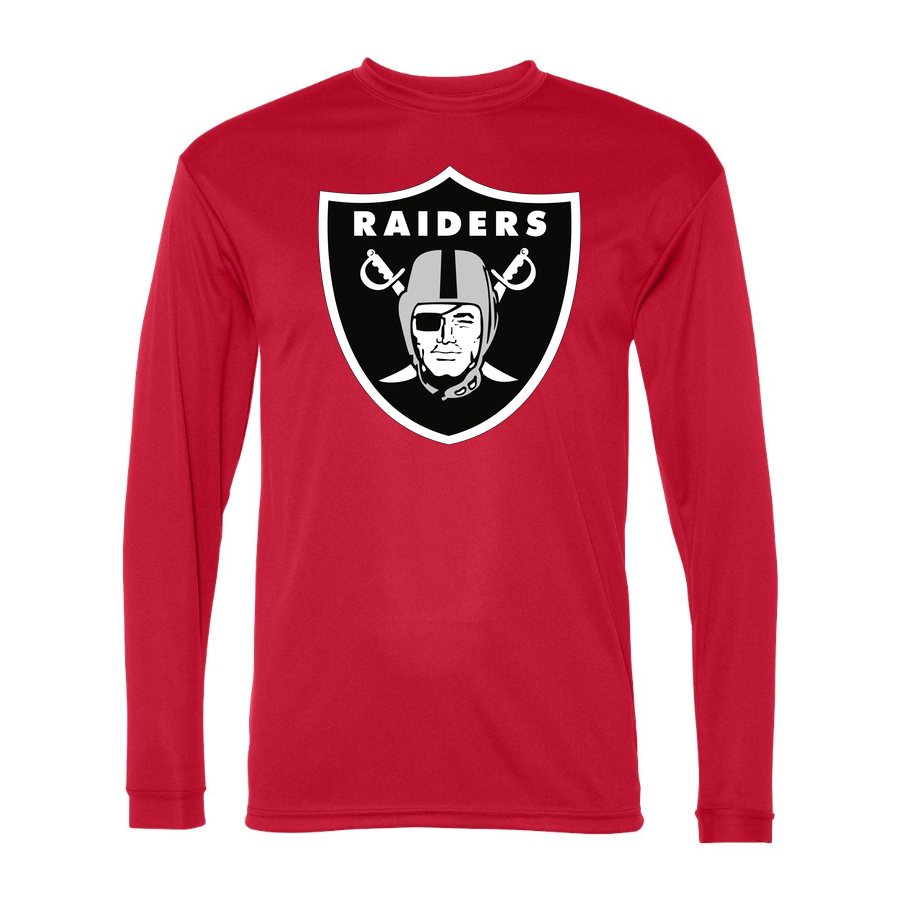 Men's Las Vegas Raiders Polyester Long Sleeve T-Shirt - Red