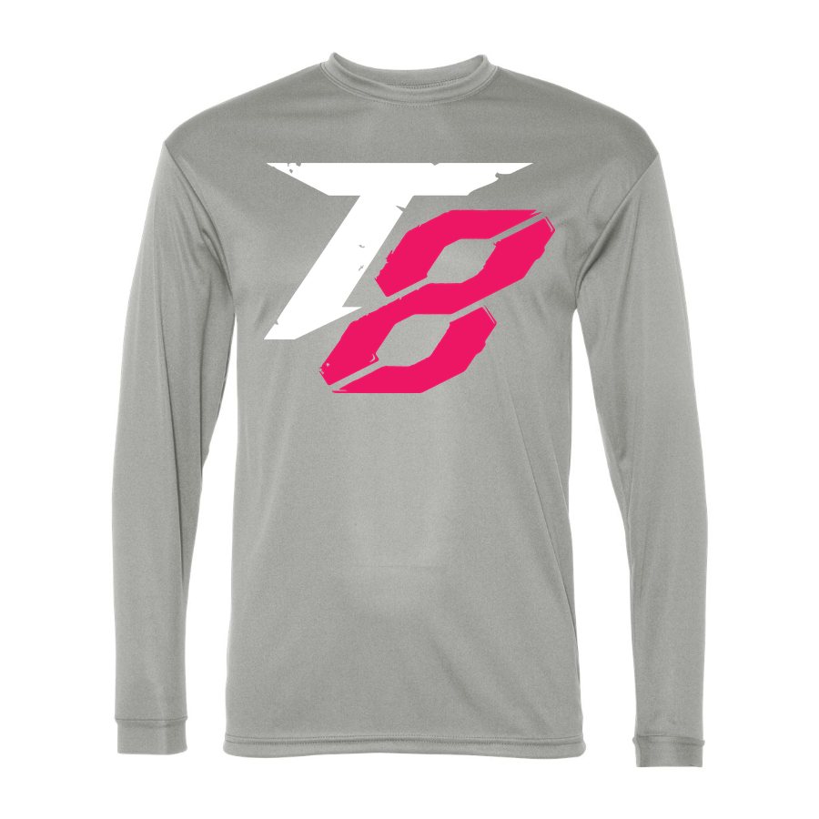 Men's Tekken 8 White Polyester Long Sleeve T-Shirt - Silver