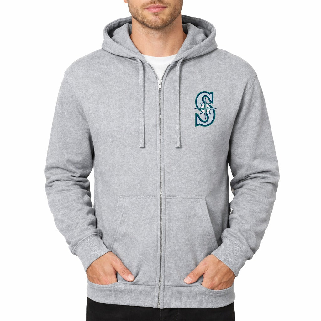 Men's Seattle Mariners Zipper Hoodie - Gray