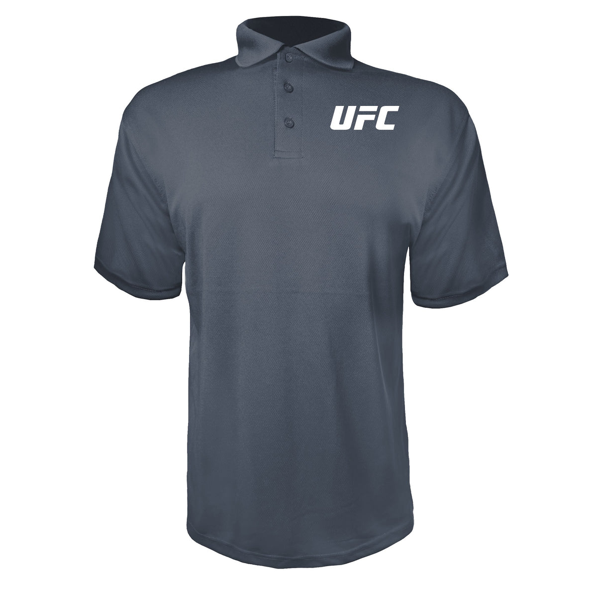 UFC White Charcoal polyester polo