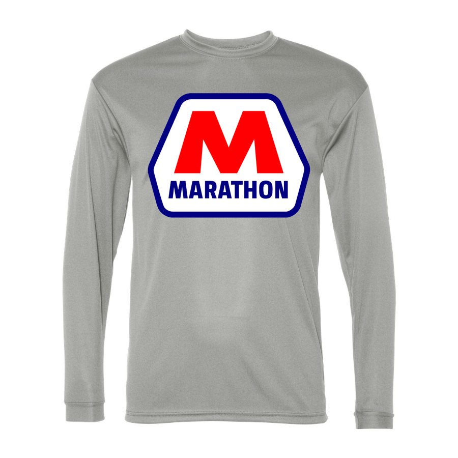 Men's Marathon Polyester Long Sleeve T-Shirt - Silver
