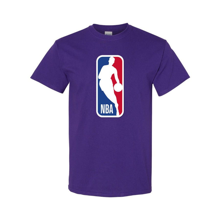 Purple - Front View - Men's NBA Cotton T-Shirt