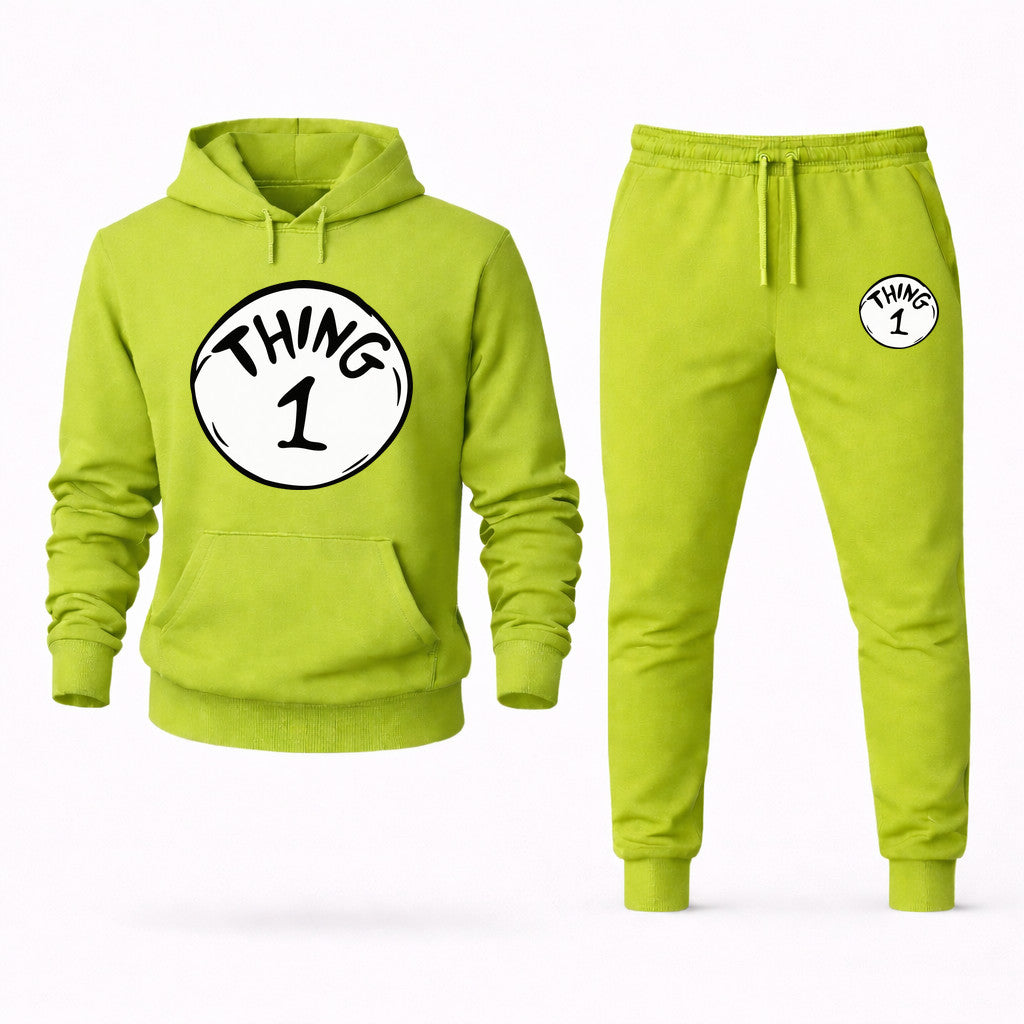 Dr. Seuss Thing 1 Hoodie and Joggers Set - Lime Green