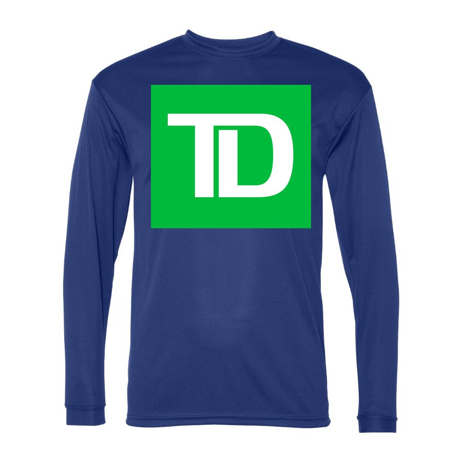 Men's TD Bank Polyester Long Sleeve T-Shirt - Royal Blue