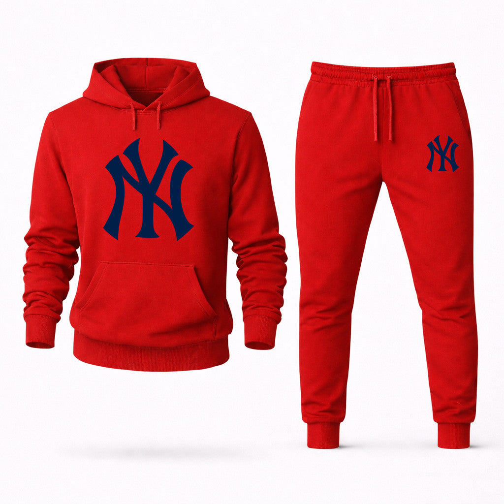 New York Yankees Hoodie and Joggers Set - Red