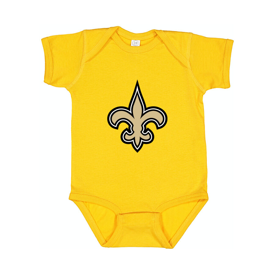 New Orleans Saints Baby Romper Onesie - Yellow