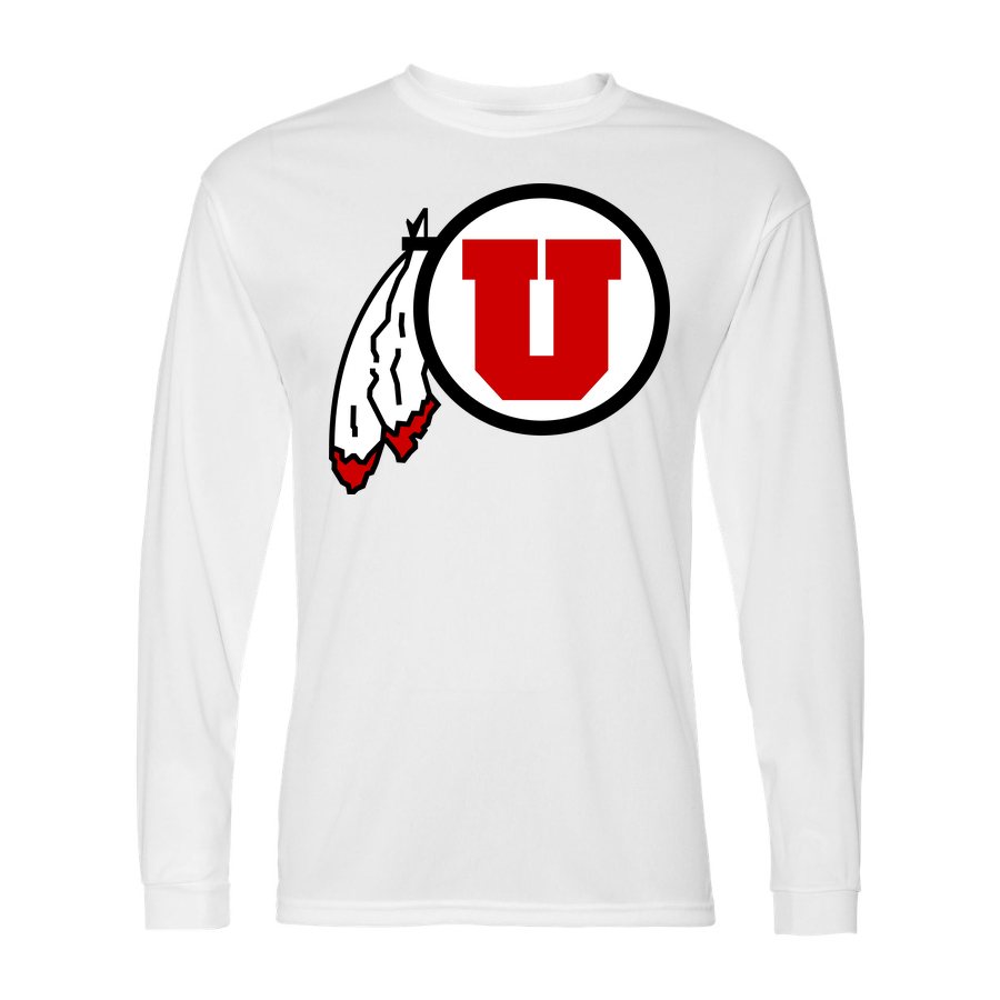 Men's Utah Utes Polyester Long Sleeve T-Shirt - White