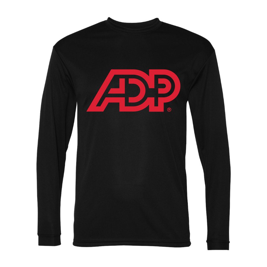 Men's ADP Polyester Long Sleeve T-Shirt - Black