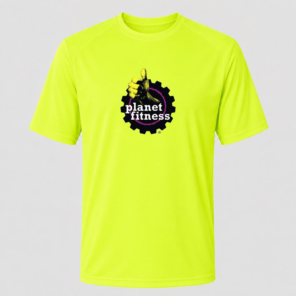 Men's Planet Fitness Performance T-Shirt - Safety Green