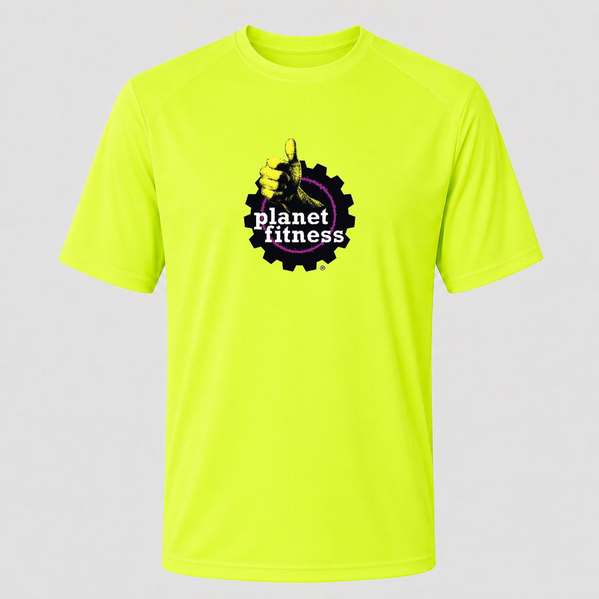 Men's Planet Fitness Performance T-Shirt - Safety Green