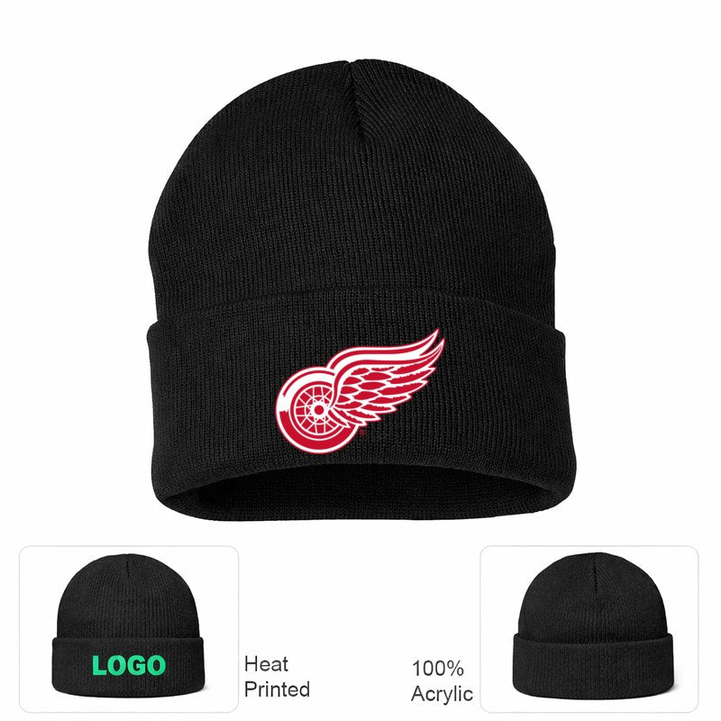 Detroit Red Wings Black Beanie Hat