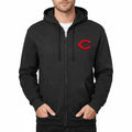 Men's Cincinnati Reds Zipper Hoodie - Black