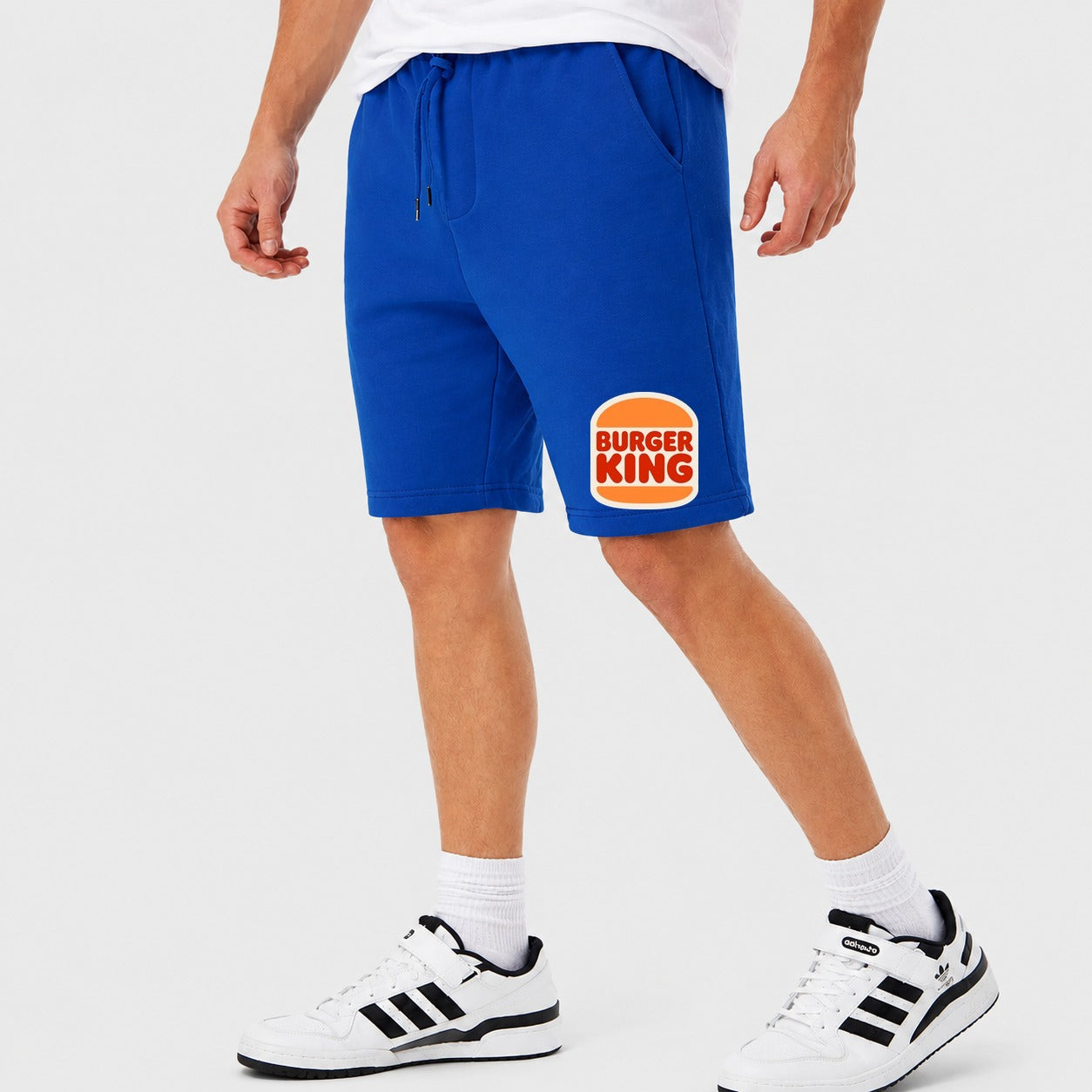 Men's Burger King Cotton Shorts - Royal Blue