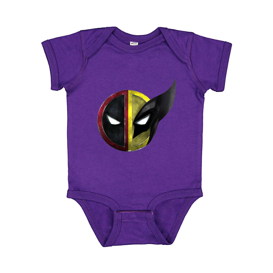 Deadpool & Wolverine Baby Romper Onesie - Purple
