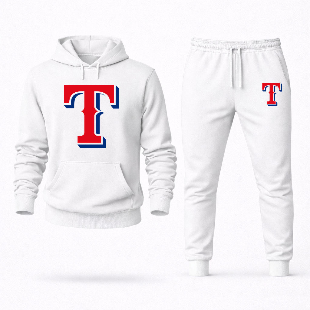 Texas Rangers Hoodie and Joggers Set - White