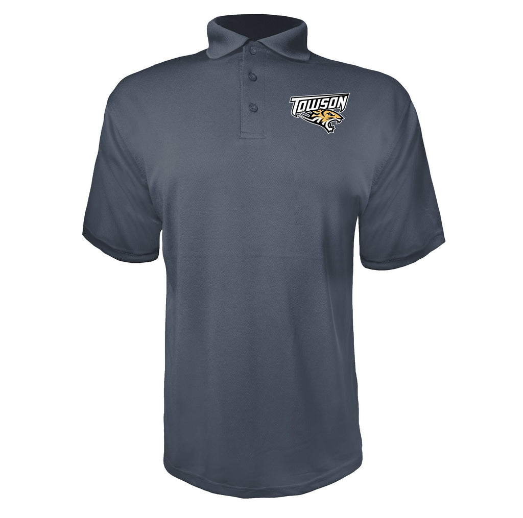 Towson Tigers Charcoal polyester polo
