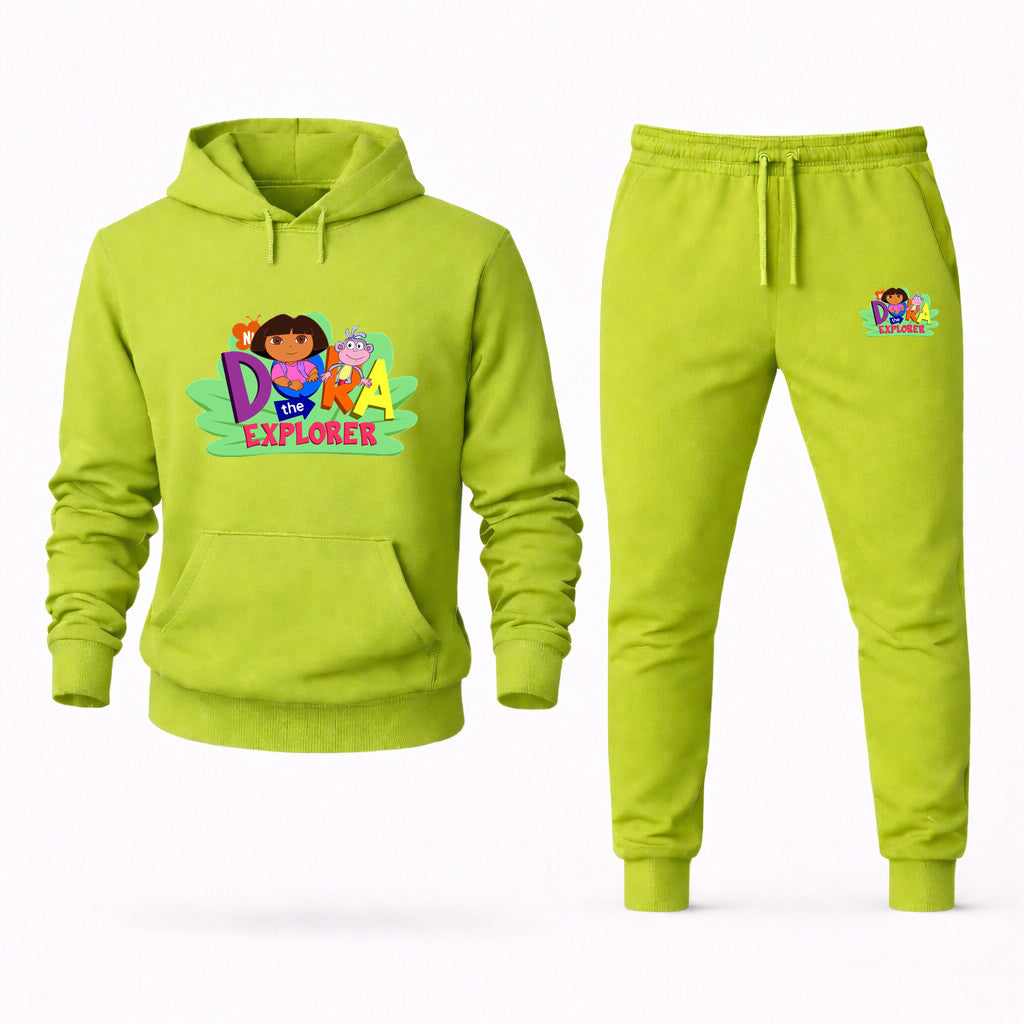 Dora the Explorer Hoodie and Joggers Set - Lime Green