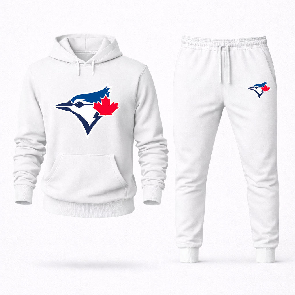 Toronto Blue Jays Hoodie and Joggers Set - White