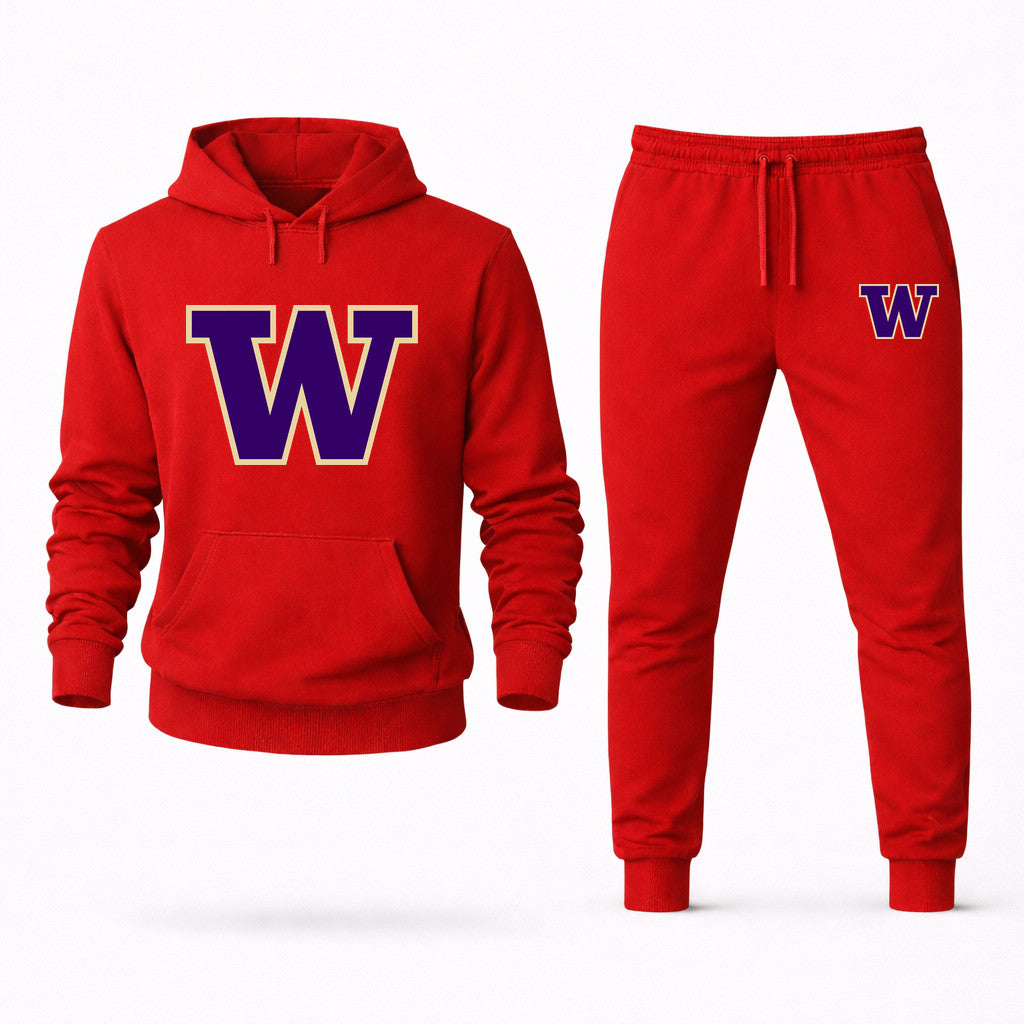 Washington Huskies Hoodie and Joggers Set - Red