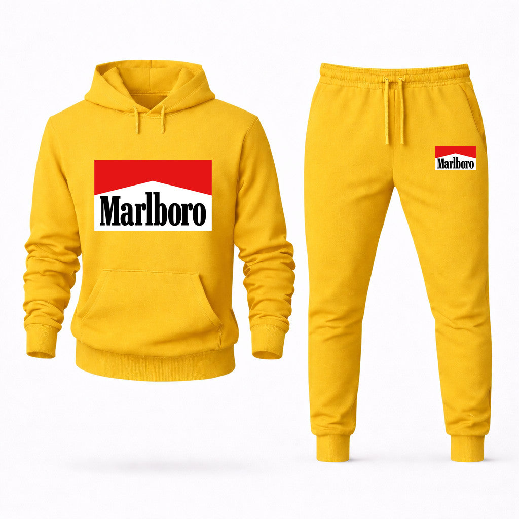 Marlboro Hoodie and Joggers Set - Yellow