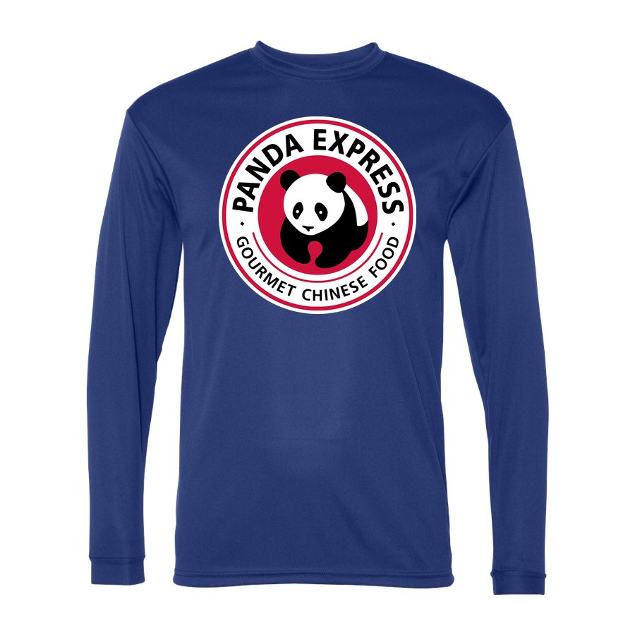 Men's Panda Express Polyester Long Sleeve T-Shirt - Royal Blue