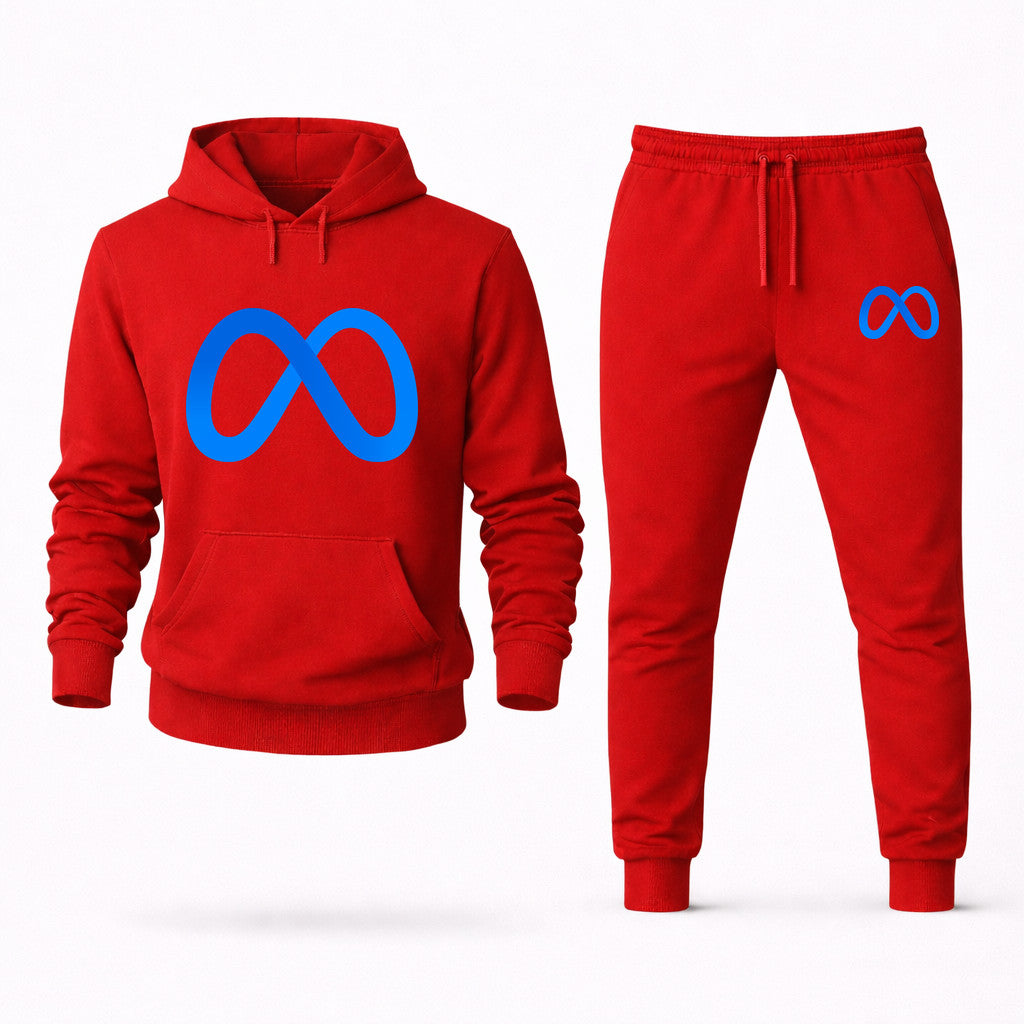 Meta Hoodie and Joggers Set - Red