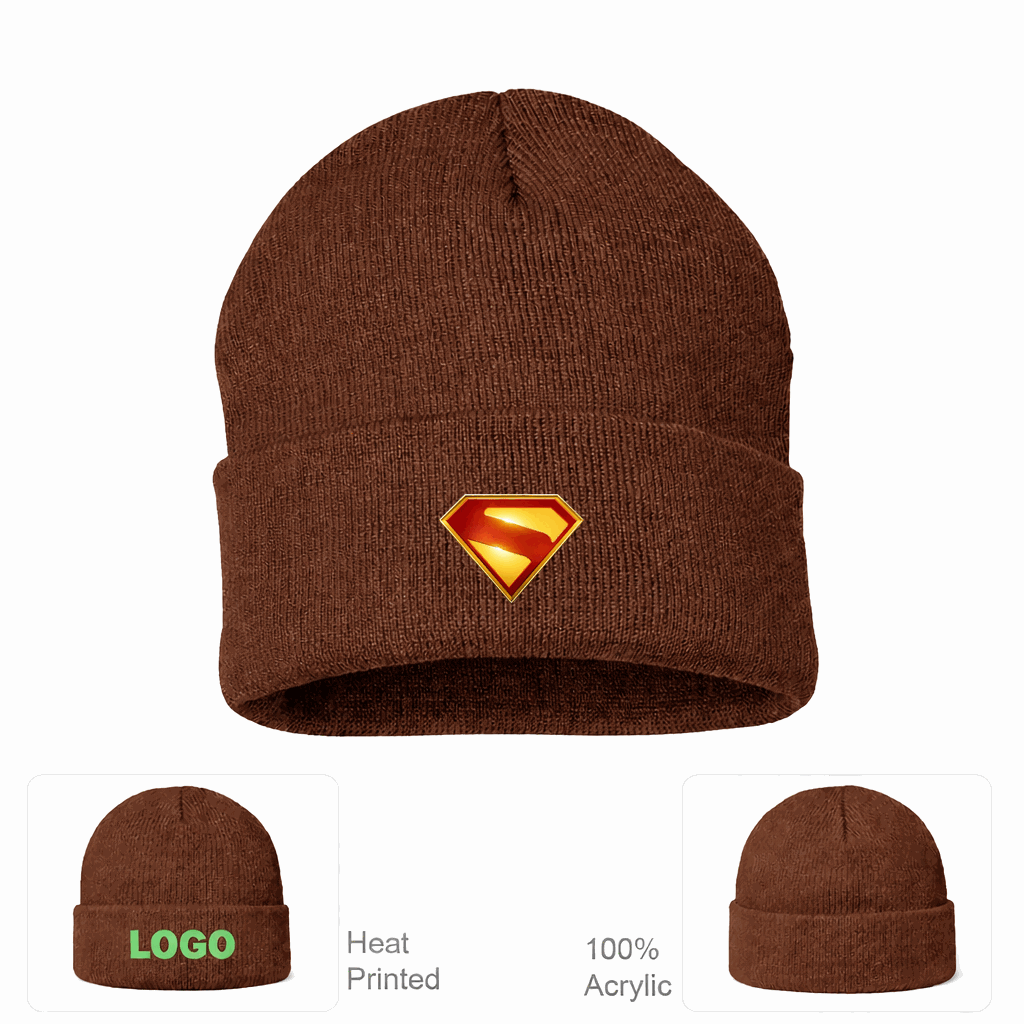 Superman 2025 Beanie Hat - Brown