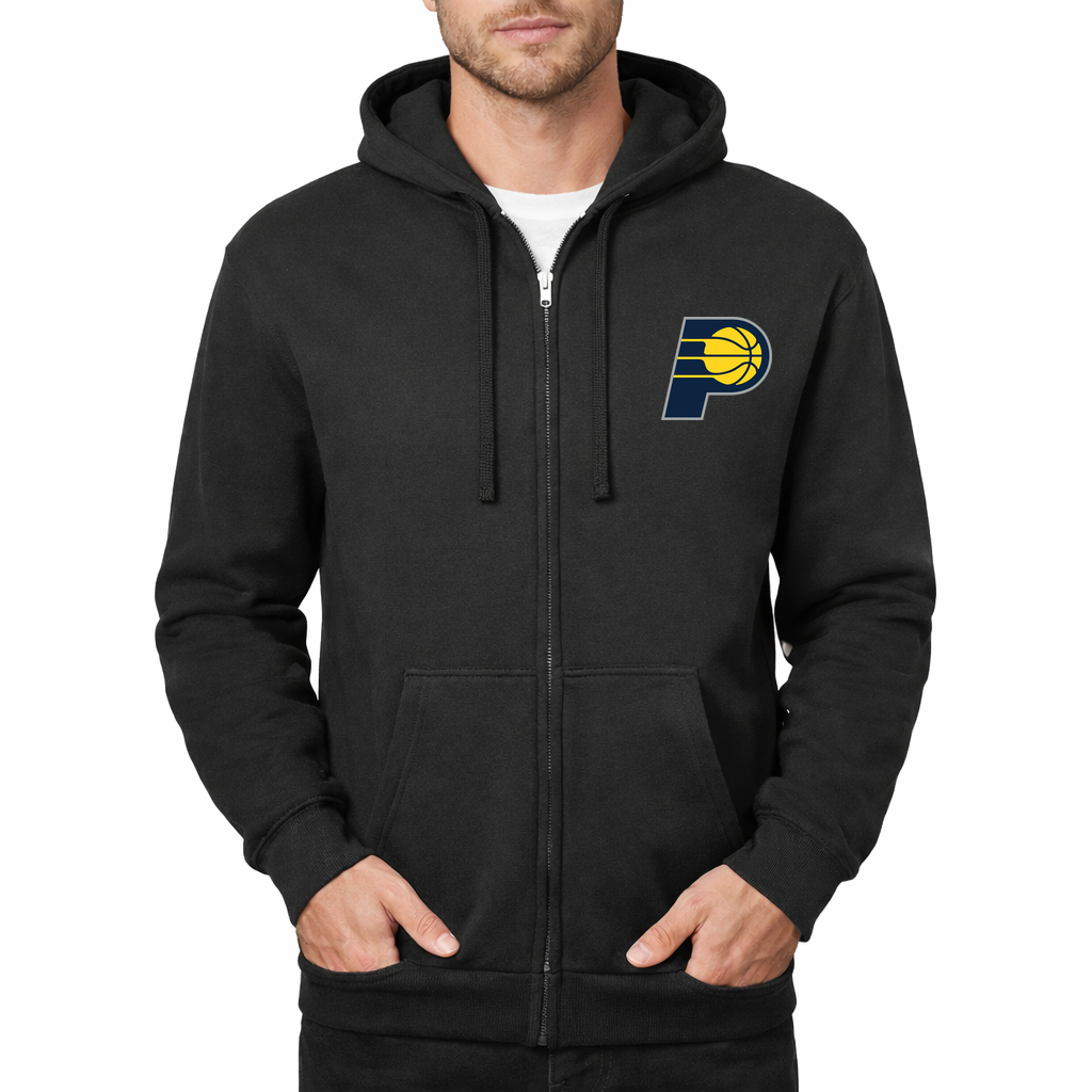 Men's Indiana Pacers Zipper Hoodie - Black