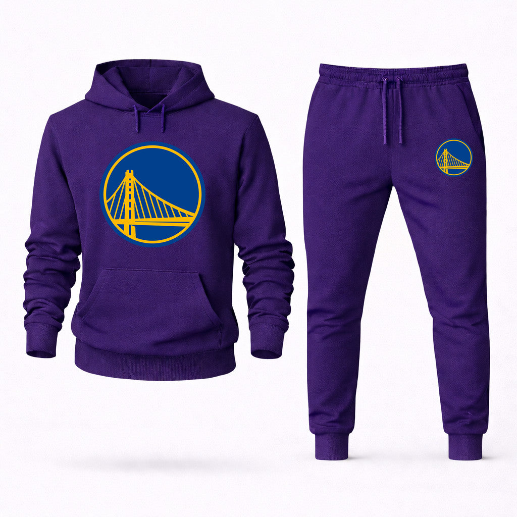 Golden State Warriors Hoodie and Joggers Set - Purple